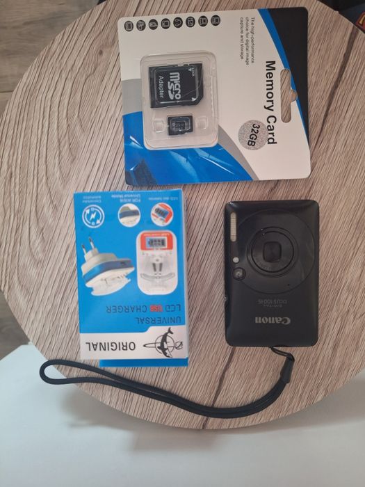 Canon Ixus 100 IS със зарядно и карта памет