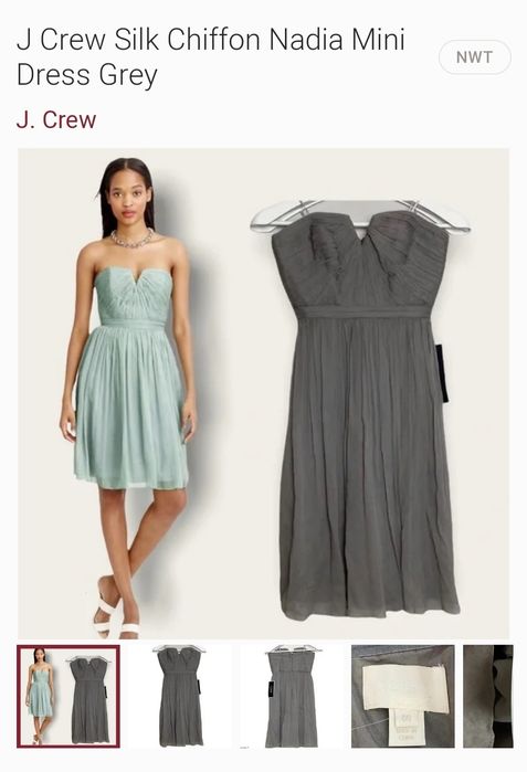 Rochie eveniment cocktail seara ocazie matase naturala J Crew