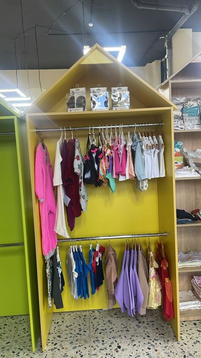 Стеллаж домик для детской одежды