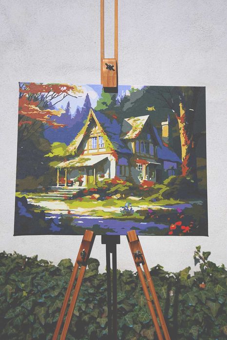 Picturi pe numere - tablouri pictate, înrămate, perfecte pentru agățat