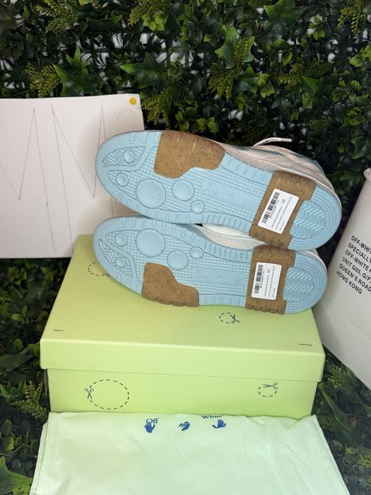 Adidasi OFF-WHITE Out Of Office Sneakers  Low Tops white blue special