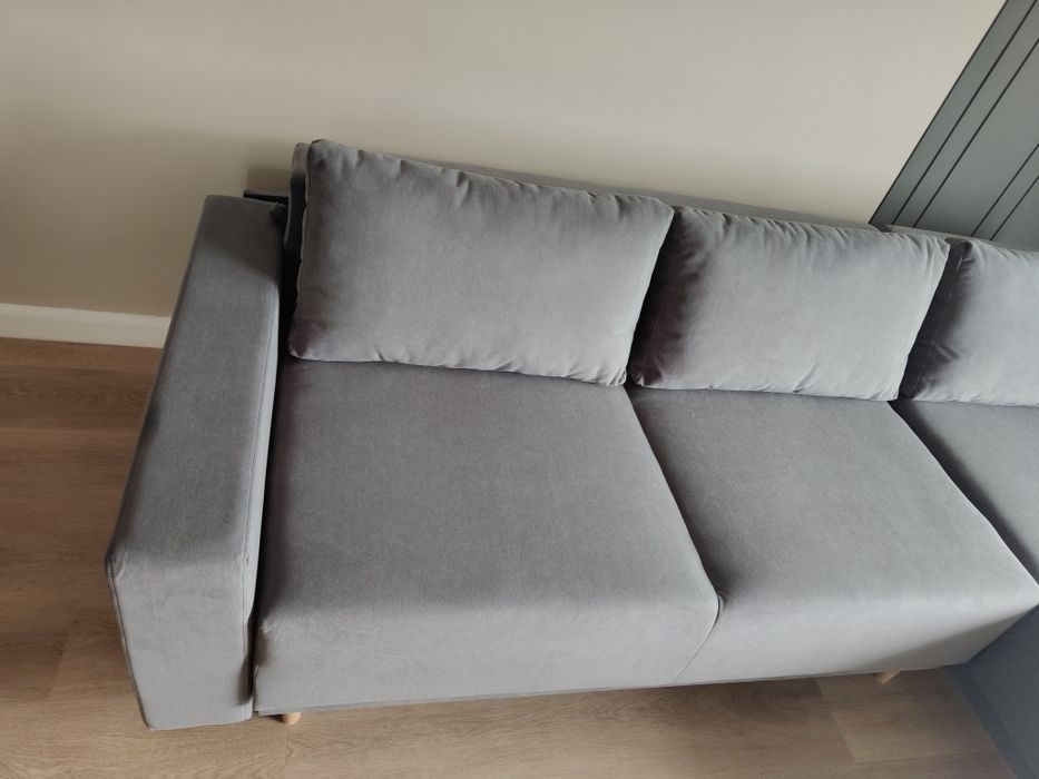 Colțar gri extensibil, 265 cm, nou