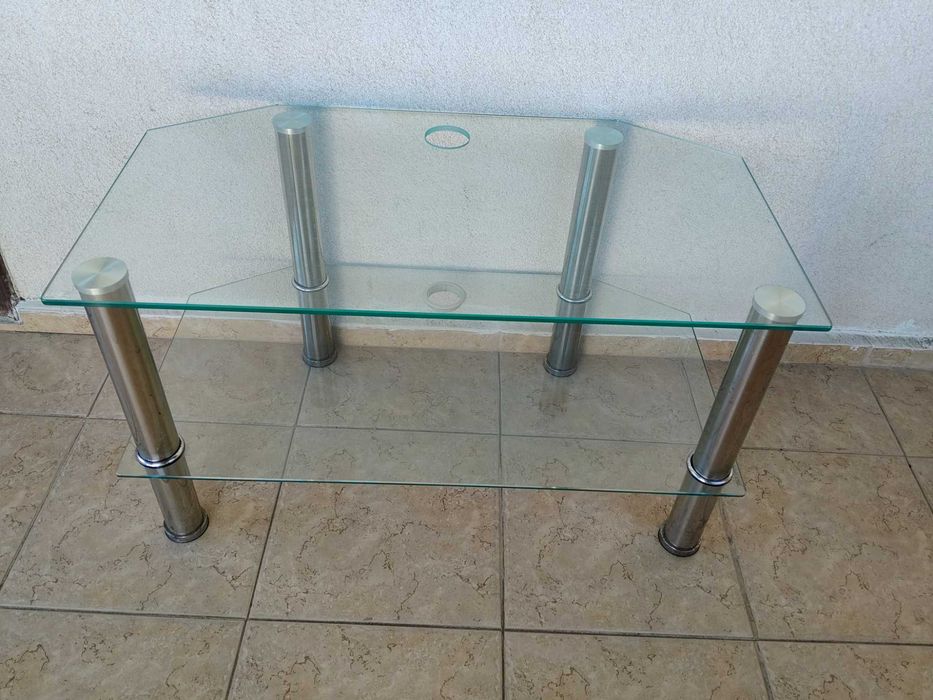 Стъклена маса за телевизор, закалено стъкло