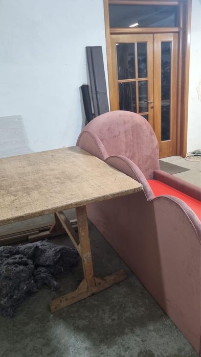 Pat tapitat roz in forma de norisor