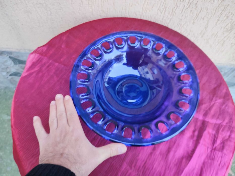 Fructieră sticlă masivă