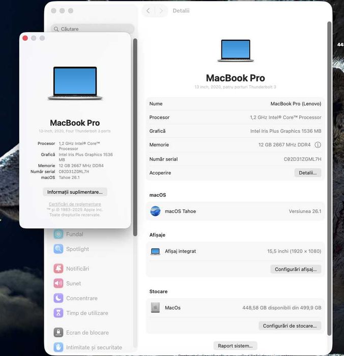 Lenovo IdeaPad / instalat Macos Tahoe 26.2