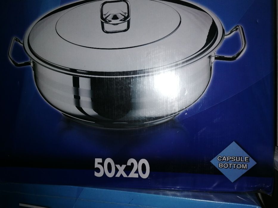 Cratițe inox cu capac 37 L 50 x 20 cm Fundul triplustratificat