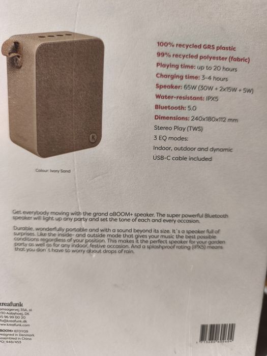 Kreafunk aBOOM+ Bluetooth speaker