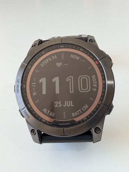 Garmin Fenix 7X Solar 51 mm, GPS, Wi-Fi, Slate Gray, autonomie 25+ zile