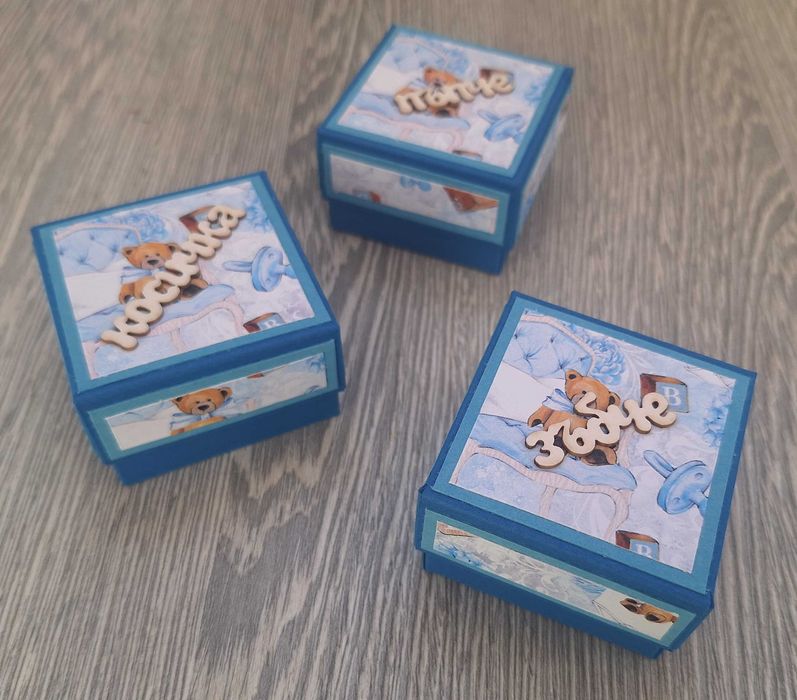 Подаръчен комплект "Малко мече" за момче, ръчна изработка /50.12