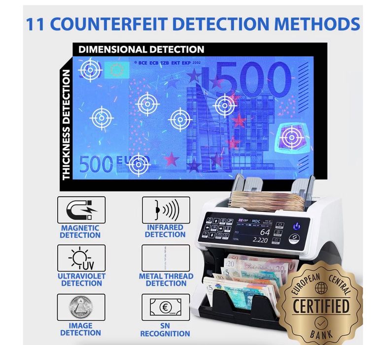 Банкнотоброячна машина Сертификация от Европейската централна банка