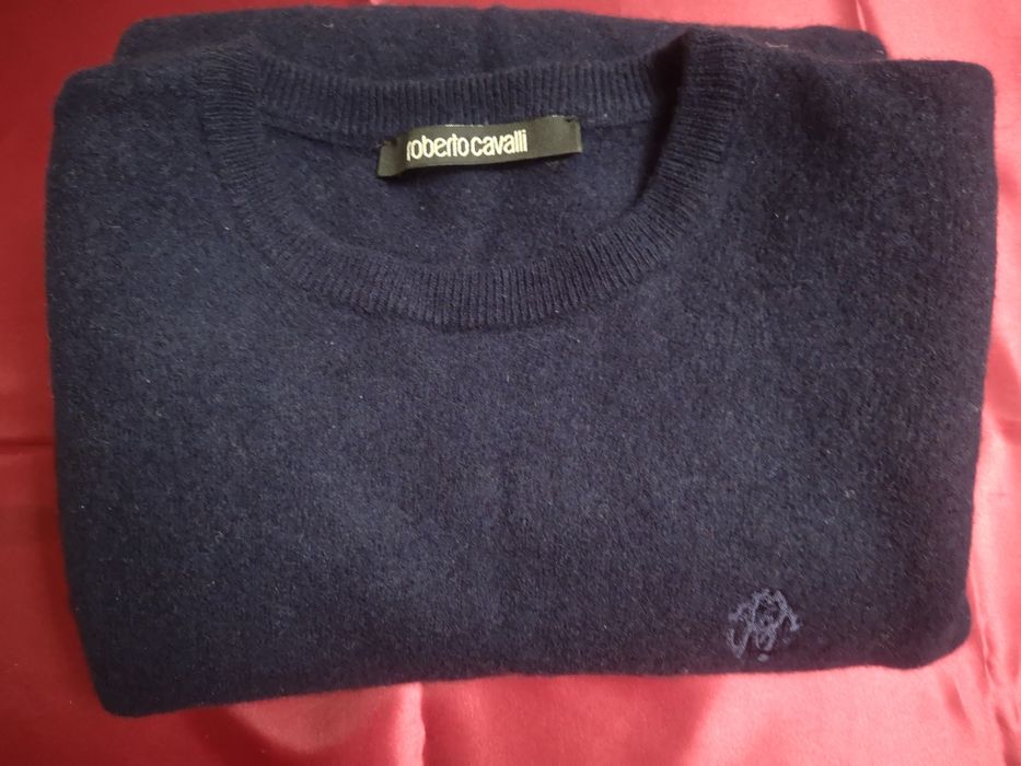 Roberto Cavalli pulover bleumarin  XL