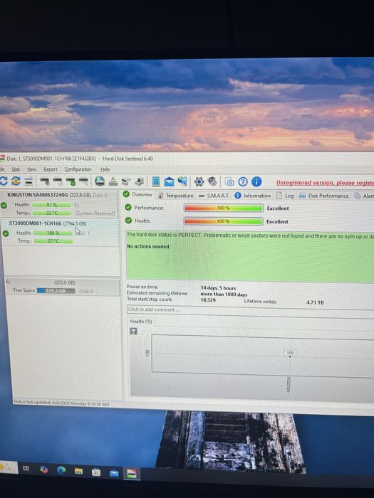 HDD Seagate 3TB – 100% Health