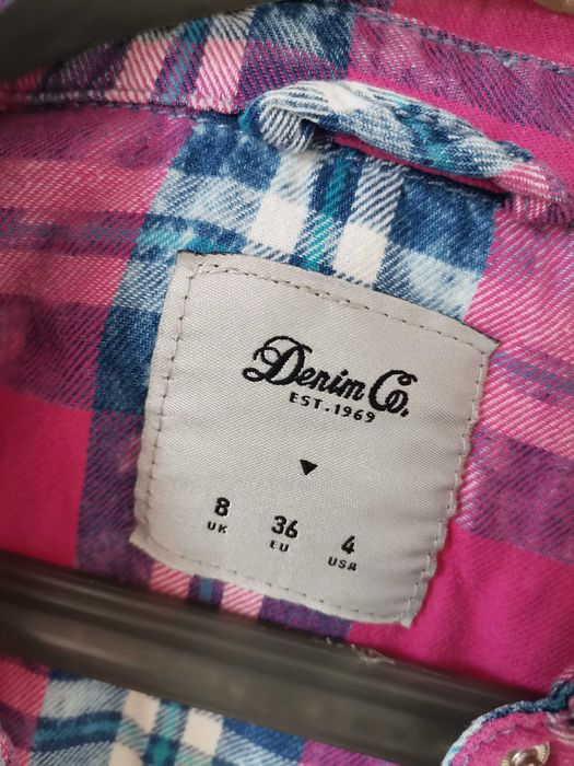 Карирана дамка риза Denim & Co.