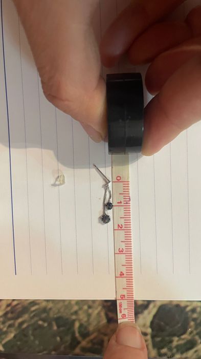 Cercei din Platina cu diamante negre naturale