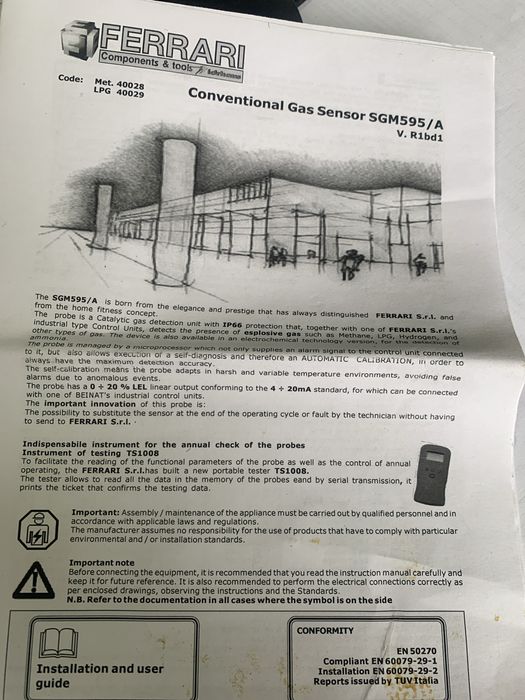 Senzor gaz industrial