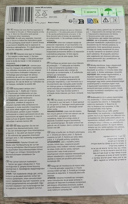 Mască protecție 3M 7523M, A2P3 - sigilat .
