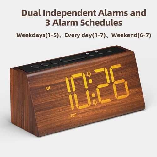 Нов Будилник с две аларми USB зареждане регулиране на звук за дом стая