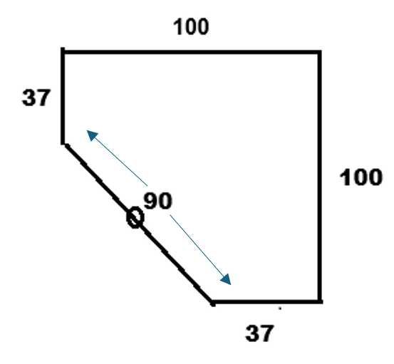 Sifonier pe colt cu 2 usi