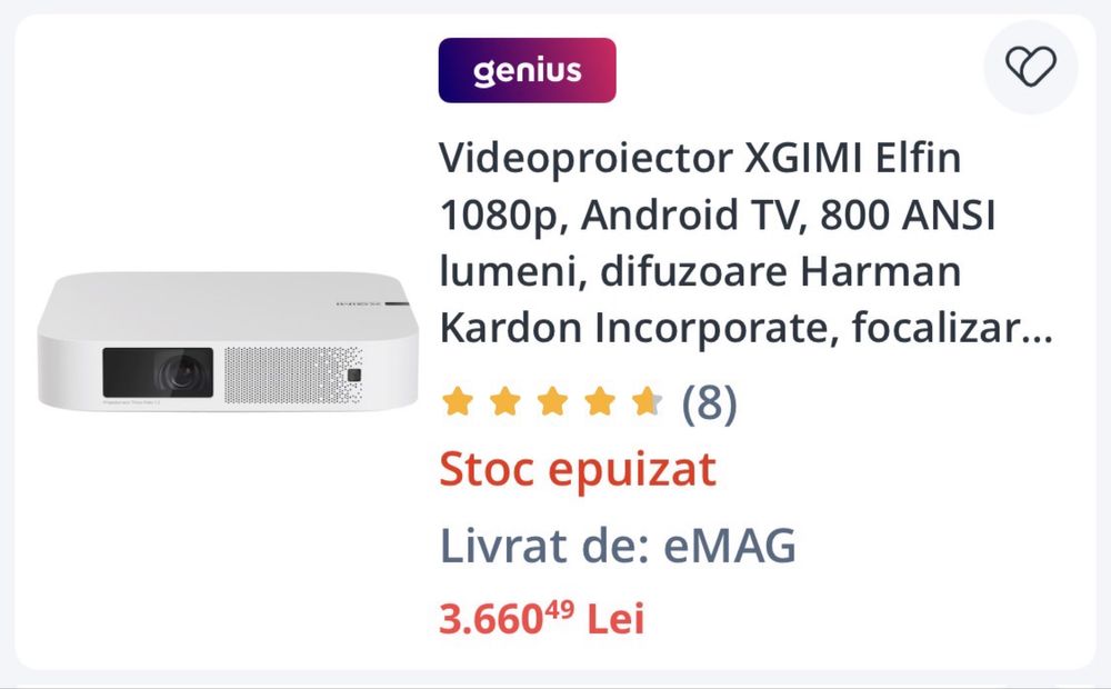 Videoproiector Smart Xgimi Elfin Stand Sigilat