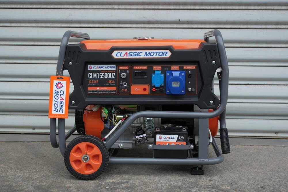 10 kW Generator Benzin — Uy, Do‘kon, Qurilish Uchun генератор OPTOM