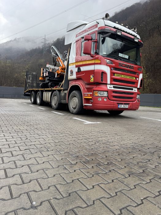Scania R420 Platforma transport utilaje