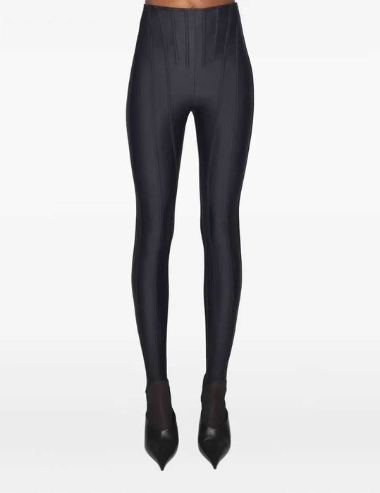 Дамски клин Mugler черен и бежов