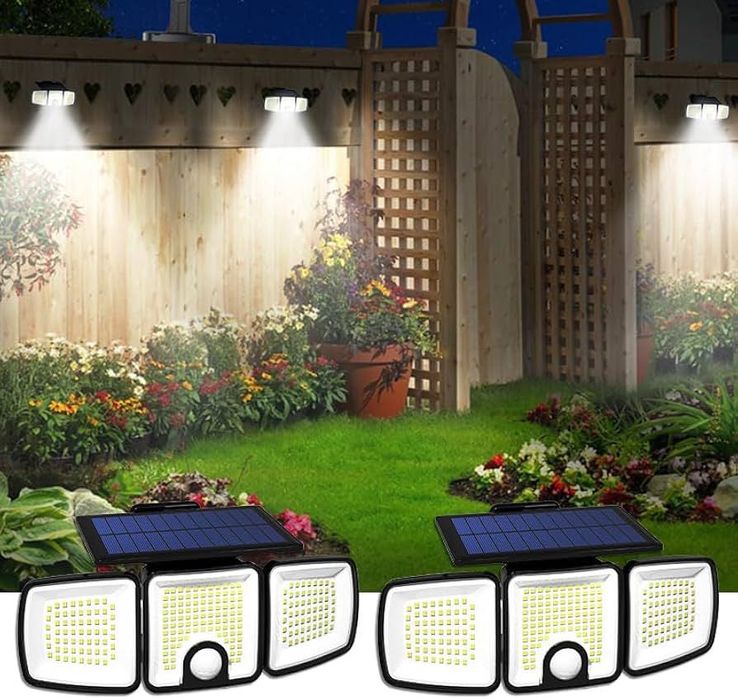 Соларна LED лампа с 3 панела и сензор за движение – модел SLF09223