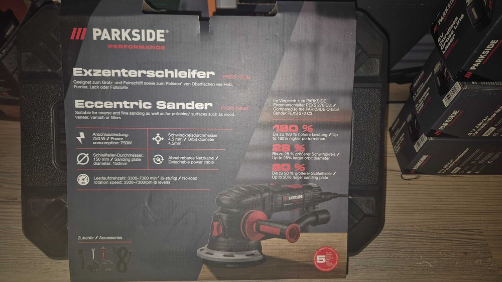 НОВА Parkside Performance – Ексцентършлайф / орбитална шлайфмашина
