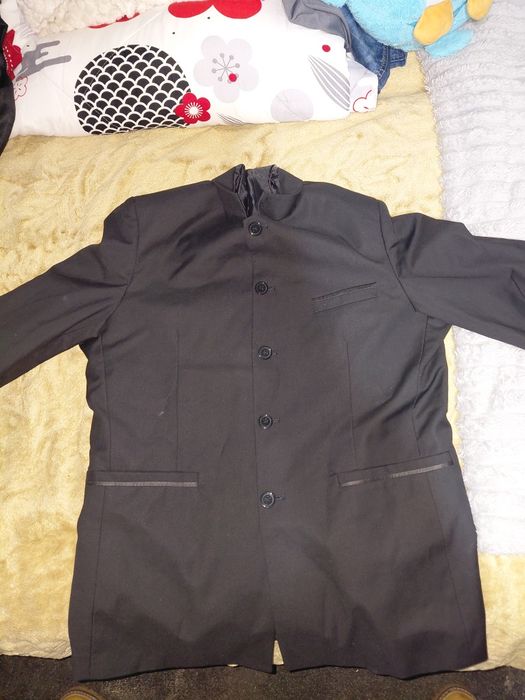 Costum Bărbați Premium - Palton Guler Tunică și Pantaloni+ CADOU sacoș