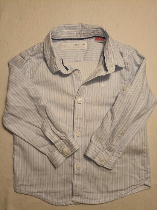 Бебешки комплект дънки, риза и жилетка. Zara и Mayoral, от 12 мес.