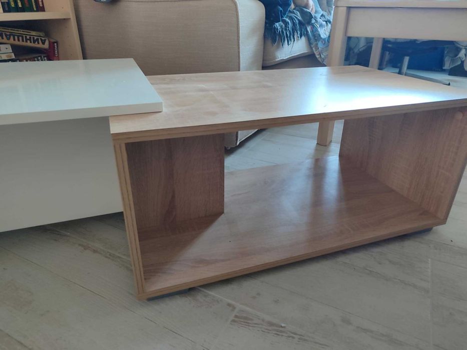 Холна маса бял дъб и сонома