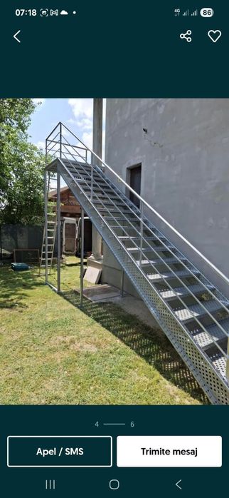 scarii metalice zincate exterioare și pentru incendii , platforme, podete si balustrazi profesionale la