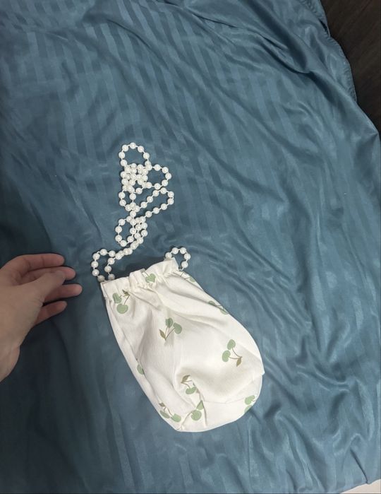 Летнее платье белое с сумкой