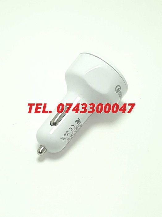 Incarcator Masina Auto 4 Porturi Bricheta Usb Qc Incarcare Rapida