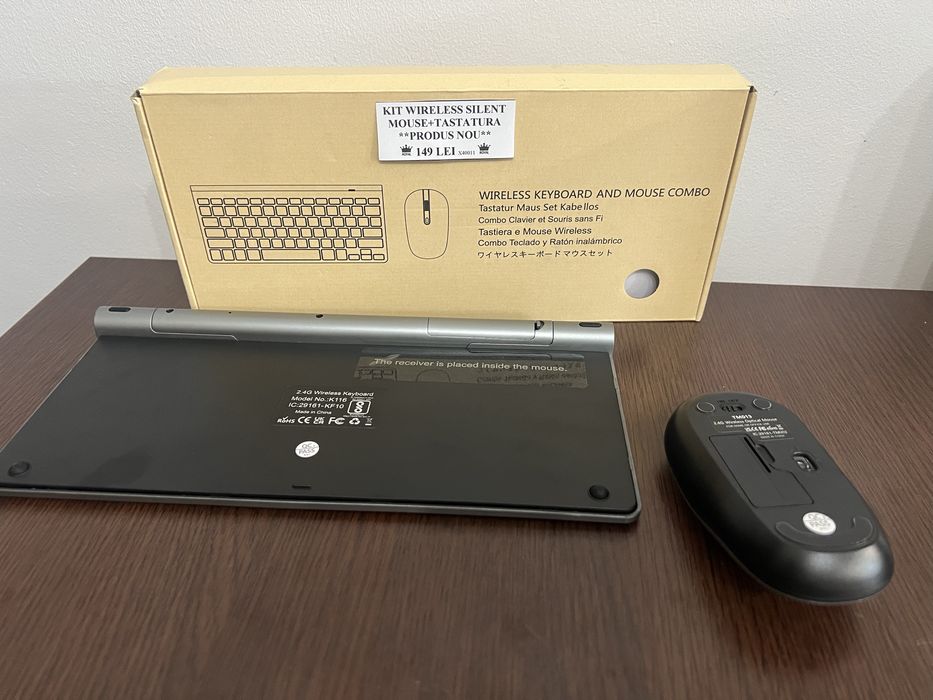 Amanet Royal CB: Kit mouse tastatura silent wireless produs nou