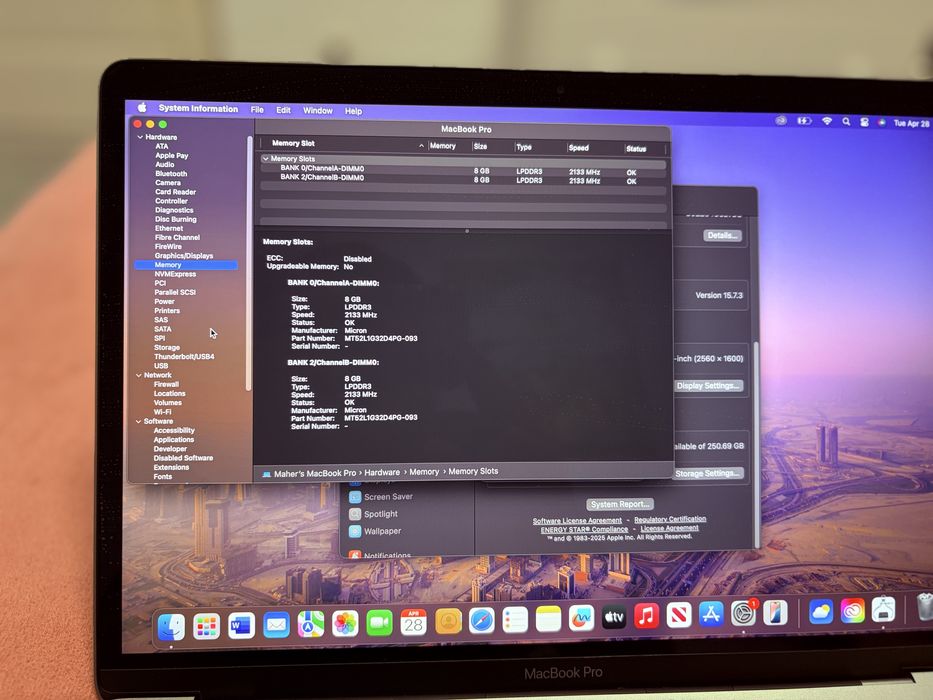 MacBook Pro 13” 2019 i5 2.4GHz / 16GB RAM / 256GB SSD / 4 Thunderbolt / Baterie excelenta