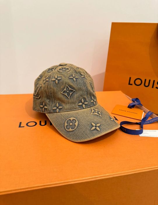 Sapca originala Louis Vuitton Baseball Cap Monogram Washed Denim Cap