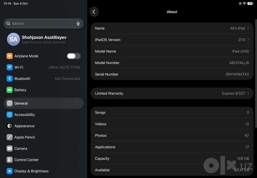 iPad 11 (A16) 2026 WiFi