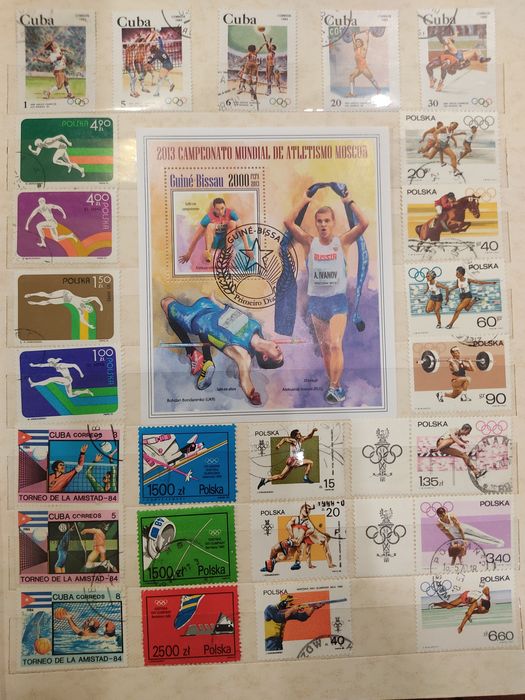 Почтовые марки. Альбом "Спорт"