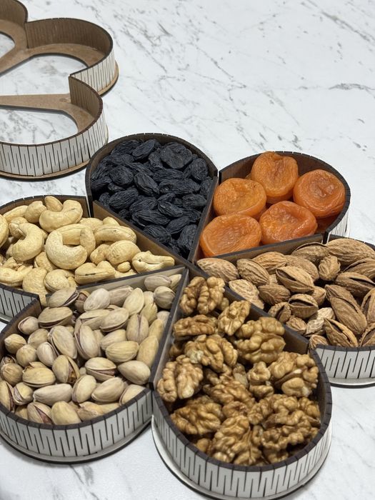 Подарочный набор, сухофрукты, бокс, набор, тарелка, quruq mehalar