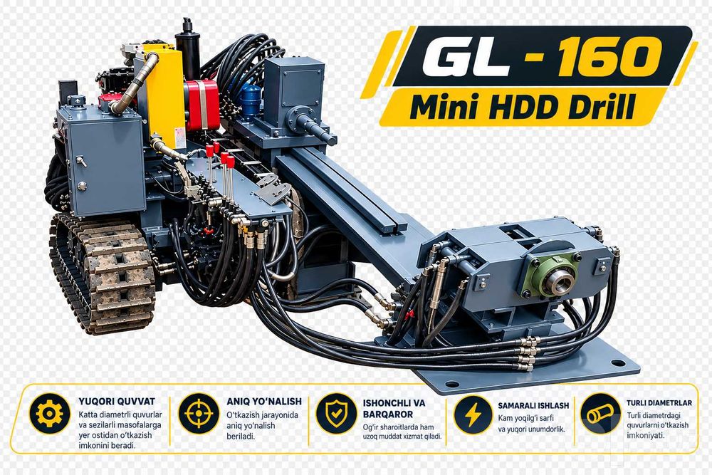 GL-160 Mini HDD Drill мини-бурғулаш ускунаси