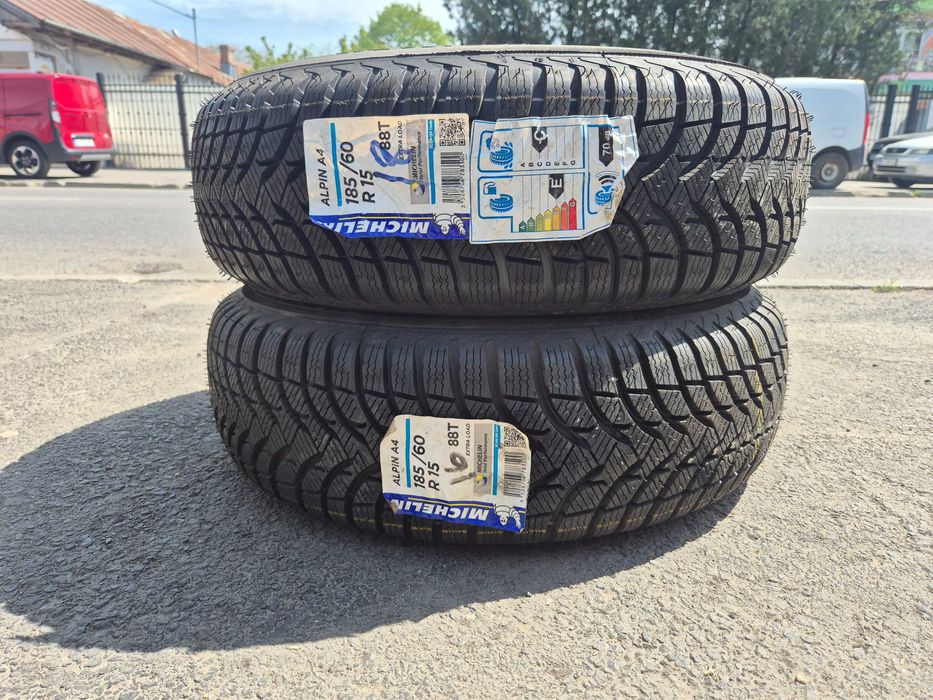 2 Anvelope M+S IARNA - 185/60/15 - Michelin Alpin A4 - NOU - DOT 2016 2018 !