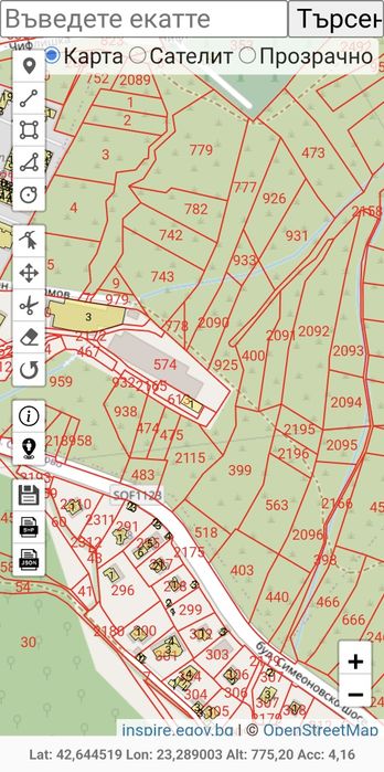 Продава се Парцел в София, Симеоново - 12345 кв.м за 1 €/кв.м - Снимка #1