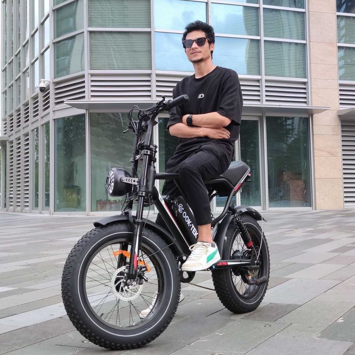 Ретро Електрически Fat Bike QBS8 1000W – Перфектен за град и офроуд