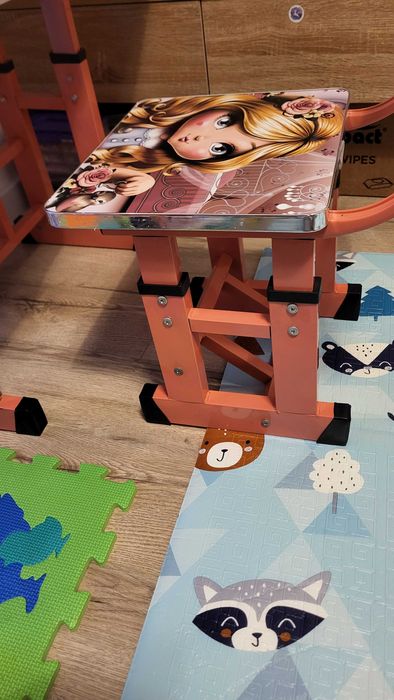 Birou copii MDF cu inaltime reglabila - Model printesa