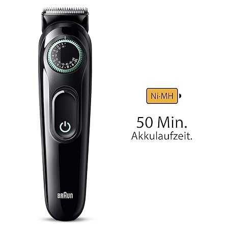 Тример Braun BT3421 за брада и лице , 40 настройки за дължина , черен