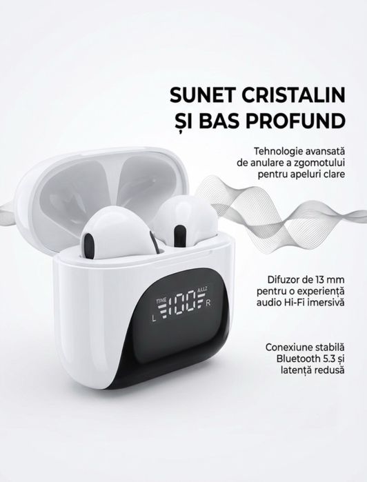 Casti Wireless X50, Afisaj LED