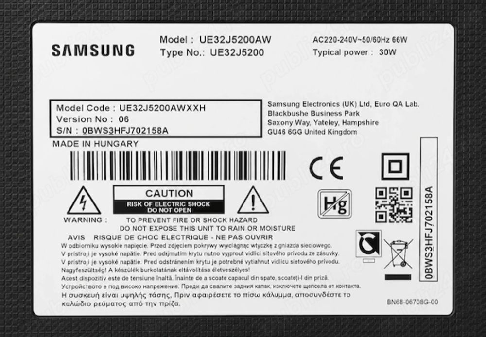Televizor Samsung diagonală 80 cm
