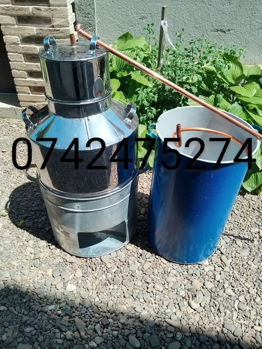 Cazan pt Țuică din Inox,75&135 l+Accesorii